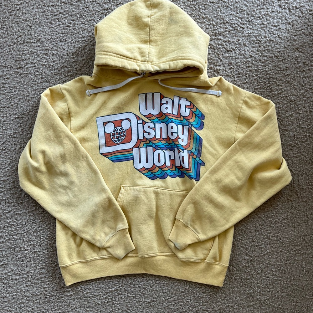 Yellow Walt Disney World Hoodie Size S